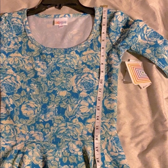 NEW  Lularoe blue floral dress size-XXS - Picture 6 of 10
